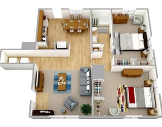 Audubon Briarcliff apartments in Atlanta Georgia photo two bedroom floorplan