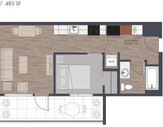 One Bedroom C Floorplan