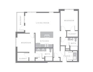 RAVENEL-2 Floor Plan at The Ashley, Charleston, SC