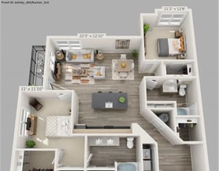 RAVENEL-3 Floor Plan at The Ashley, Charleston, SC, 29407