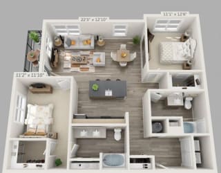 RUCKER-3 Floor Plan at The Ashley, Charleston, SC, 29407