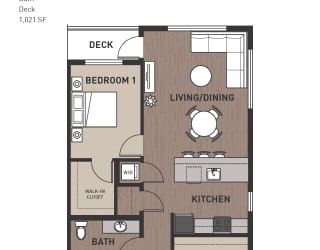 Floor Plan 2 Bedroom Plan 2B