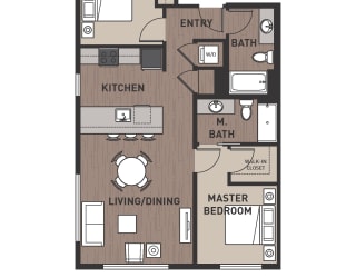 Floor Plan 2 Bedroom 2D
