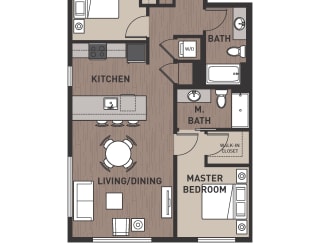 Floor Plan 2 Bedroom Plan 2E