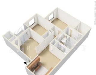 2 Bed - 2 Bath, 1003 sq ft floor plan