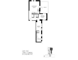 The Penthouse 810 SQFT 2D View at Park Heights by the Lake Apartments, Illinois