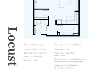 Luxury Studio, 689 sqft, 2D Floorplan at The Whit in Indianapolis, IN 46204