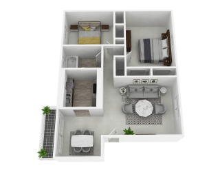 Spacious two bedroom, 1 bathroom at Olde Towne Apartments in Middletown, OH