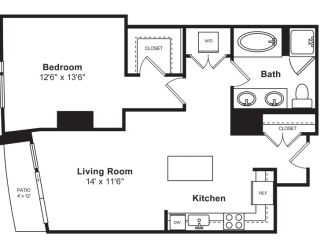 Floor plan at Cirrus, WA 98121