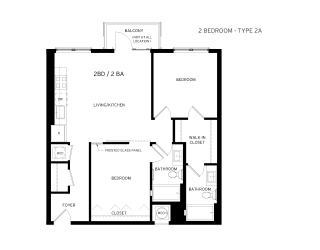 2A Floor Plan at Canvas, Hyattsville, MD