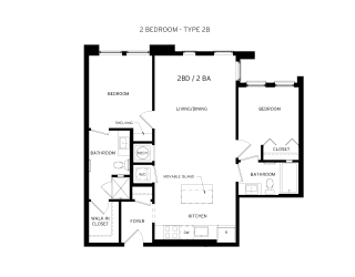2B Floor Plan at Canvas, Hyattsville, 20781