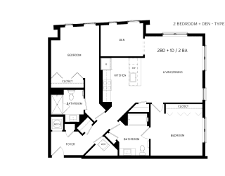 2K Floor Plan at Canvas, Hyattsville