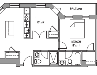 the upper floor plan of a 555 sq ft house