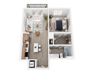 a 1 bedroom floor plan  woodland commons apartments