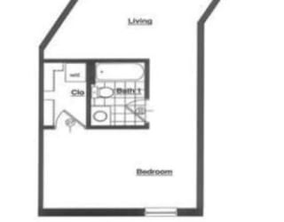 elegant floor plan  studio apartments at the galleria