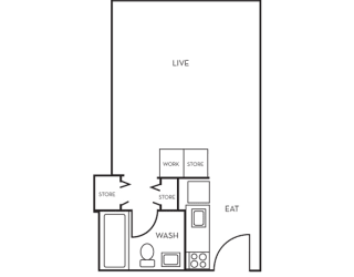 black and white floorplan image