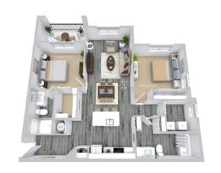 2 Bedroom, 2 bath at Overlook at Riverside