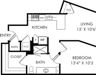 a floor plan of a house with bedrooms and baths and a living room and a