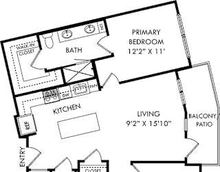 a floor plan of a house with a combination of bedrooms and baths