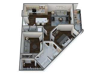 the floor plan 3 bedroom 395 sq ft 460 sq ft