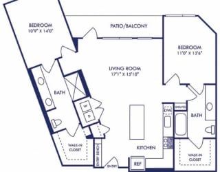 a blueprint of a floor plan with bedrooms and bathrooms