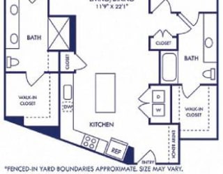Floor Plan Simmental with Fenced-in Yard