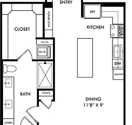 Floor Plan Conner with Fenced-in Yard