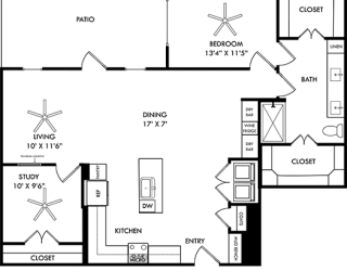 Floor Plan Star Creek with Study