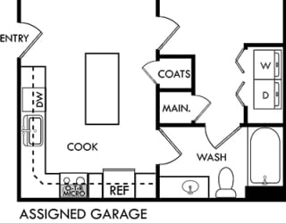 a floor plan of a house with bedrooms and a kitchen and a living room