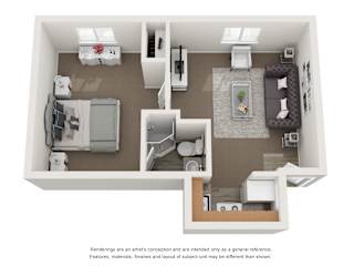 Floor Plan One-Bedroom