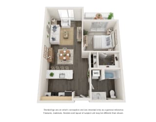 Floor Plan One Bedroom