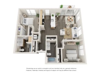 Floor Plan Two Bedroom