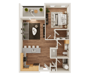 A1 Floor Plan at Timber Club, Missouri