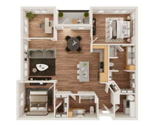 B3 Floor Plan at Timber Club, St. Peters, MO
