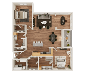 B3 Floor Plan at Timber Club, St. Peters, MO 63304