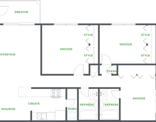 Our 3 Bedroom 2 Bathroom Floor Plan