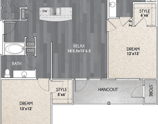 Floor Plan B2 ADA Apartment