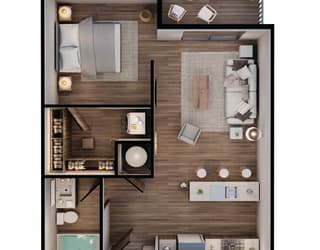 565 SF Ivory Studio Floor Plan at The Sterling at Prairie Trail North in Ankeny, IA