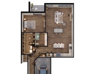 1242 SF two bedroom floor plan at Sterling at Prairie Trail North in Ankeny, IA