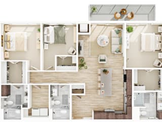 3 bed 2 bath C at The Mera, St Louis Park, Minnesota