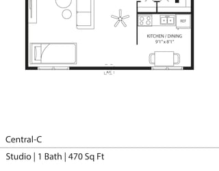 Central-C Floor Plan at Silver Lake, New Brighton, Minnesota