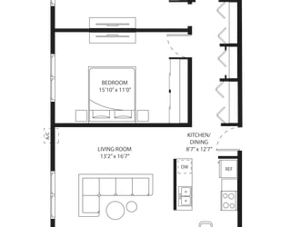 Lake-B Floor Plan at Silver Lake, New Brighton