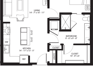 A-4 Floor Plan at Lilia, Lilydale, MN, 55118