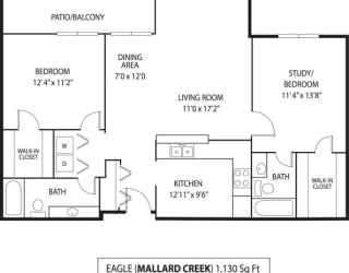 Mallard Creek Apartments in Golden Valley, MN 2 Bedroom 2 Bathroom