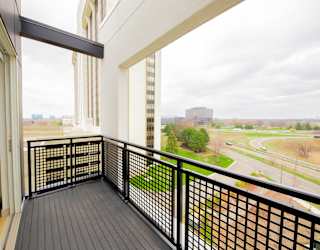 Balcony in the C4 two bedroom, two bathroom floor plan at The Mera in St. Louis Park, Minnesota