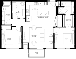 2 bed plus den 2 bath CC3 at The Mera, Minnesota 55426