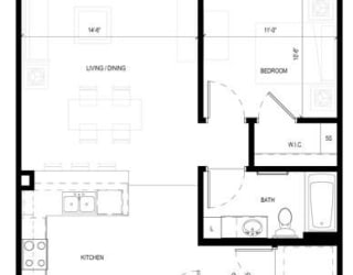 Gabella at Parkside Apartments in Apple Valley, MN One Bedroom One Bath Floor Plan