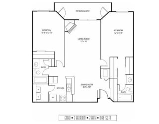 Regency Woods Apartments in Minnetonka, MN 2 Bedroom 2 Bath