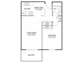 Willow Creek Apartments in Plymouth, MN 1 Bedroom 1 Bath