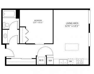 Kellogg Square Apartments in St. Paul, MN 1 Bedroom 1 Bath Apartment
